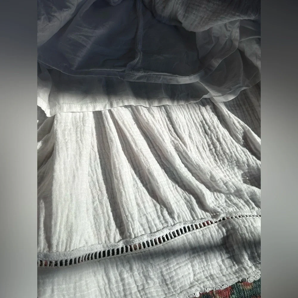 Chico’s white cotton gauze shift dress lined size 3 L - Picture 8 of 10